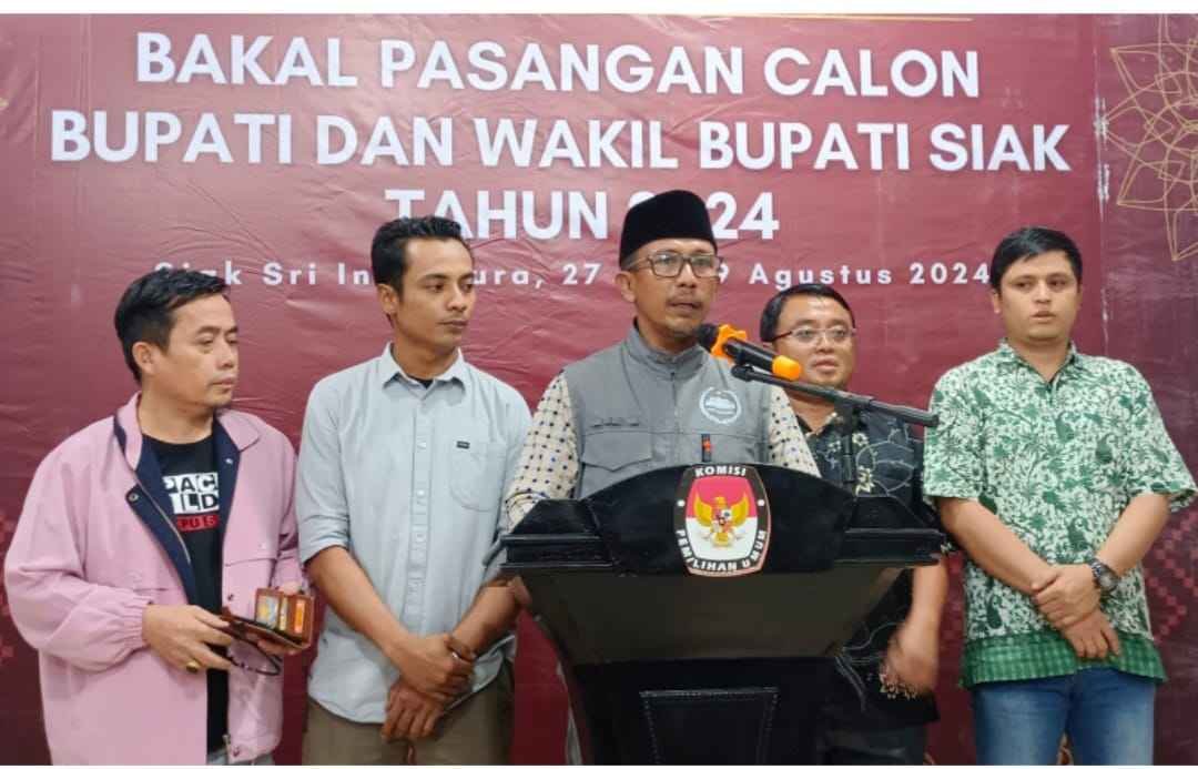 KPU Siak Sudah Tetapkan Tiga Pasangan Calon Bupati Dan Wakil Bupati Pada Pilkada 2024